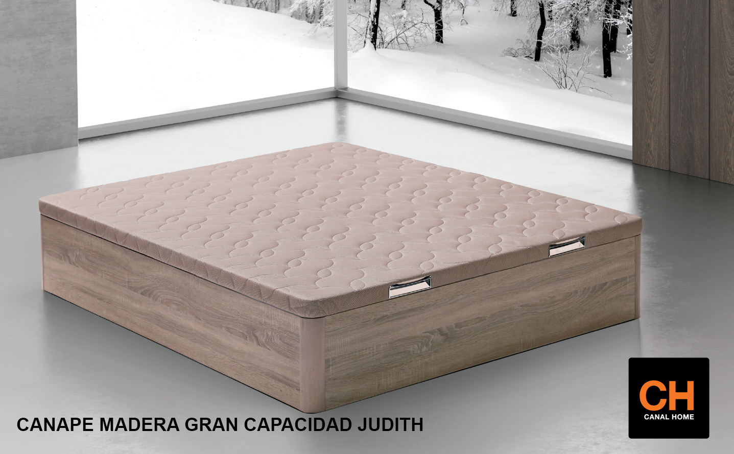 Canapé Madera Gran Capacidad Judith 2 Alturas: 38-30 cm.