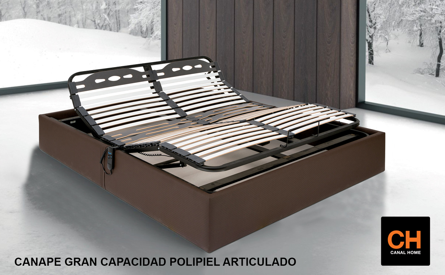 Canapé Gran Capacidad Polipiel Articulado