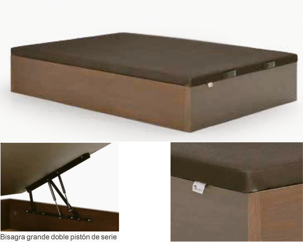 CANAPE MADERA GRAN CAPACIDAD CUADRADO MODELO WILD - Imagen 2