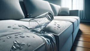 sofa con materiales impermeables